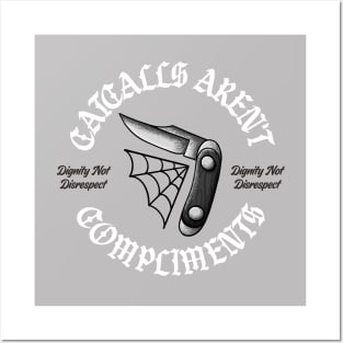Catcalls Aren't Compliments - Traditional Flash Tattoo Activist Posters and Art